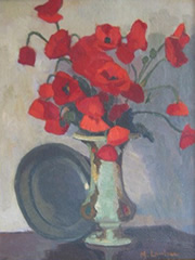 still life of poppies