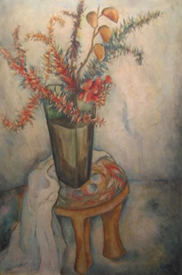 Flowers on a Stool